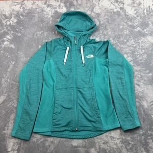 The North Face Castle Crag Jacket Women's Size Small Teal Green Hooded Full Zip